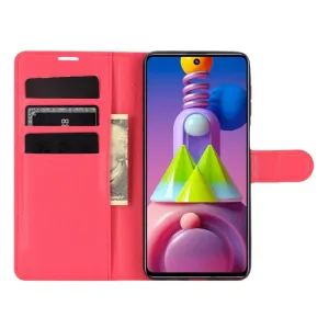 LITCHI Peňaženkový kryt Samsung Galaxy M51 červený