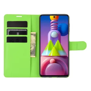 LITCHI Peňaženkový kryt Samsung Galaxy M51 zelený