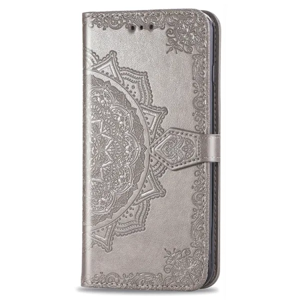 ART Peňaženkový kryt Samsung Galaxy A42 5G ORNAMENT šedý