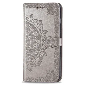 ART Peňaženkový kryt Samsung Galaxy A42 5G ORNAMENT šedý