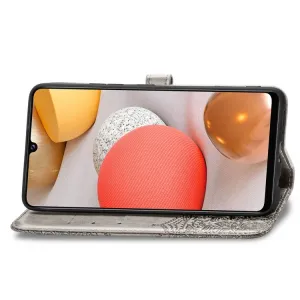 ART Peňaženkový kryt Samsung Galaxy A42 5G ORNAMENT šedý