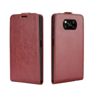 Vyklápacie puzdro Xiaomi Poco X3 NFC / X3 Pro hnedé