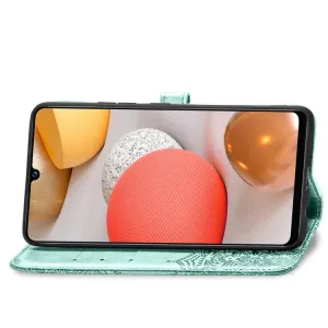 ART Peňaženkový kryt Samsung Galaxy A42 5G ORNAMENT zelený