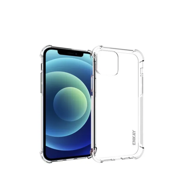 ENKAY Priehľadný obal + 3D sklo Apple iPhone 12 Pro Max
