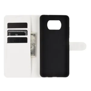 LITCHI Peňaženkový kryt Xiaomi Poco X3 NFC / X3 Pro biely