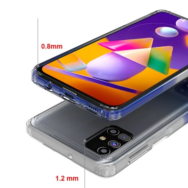 SHOCK Extra odolný kryt Samsung Galaxy M31s priehľadný