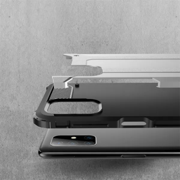 TOUGH Ochranný kryt Samsung Galaxy M51 strieborný