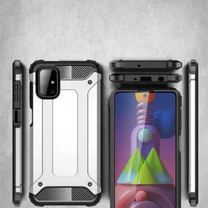 TOUGH Ochranný kryt Samsung Galaxy M51 strieborný