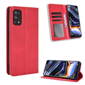 BUSINESS Peňaženkový kryt Realme 7 Pro červený