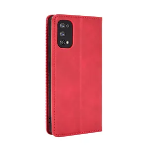 BUSINESS Peňaženkový kryt Realme 7 Pro červený