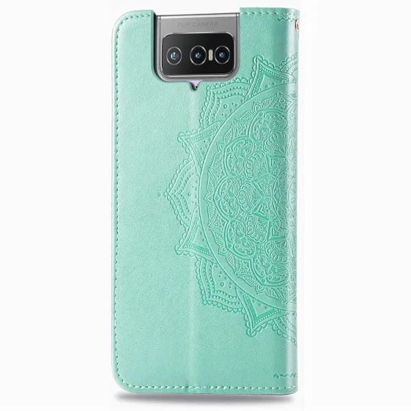 ART Peňaženkový kryt Asus Zenfone 7 (ZS670KS) ORNAMENT zelený