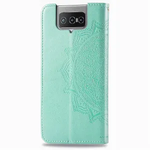 ART Peňaženkový kryt Asus Zenfone 7 (ZS670KS) ORNAMENT zelený
