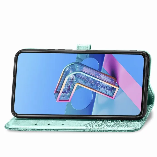 ART Peňaženkový kryt Asus Zenfone 7 (ZS670KS) ORNAMENT zelený