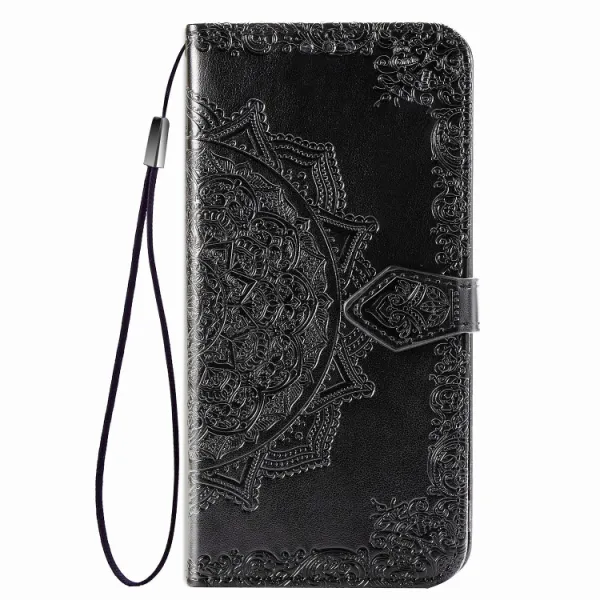 ART Peňaženkový kryt Motorola Edge ORNAMENT čierny