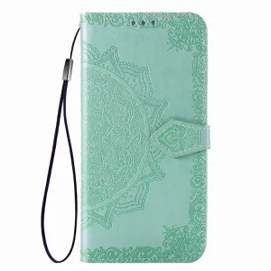 ART Peňaženkový kryt Motorola Edge ORNAMENT zelený