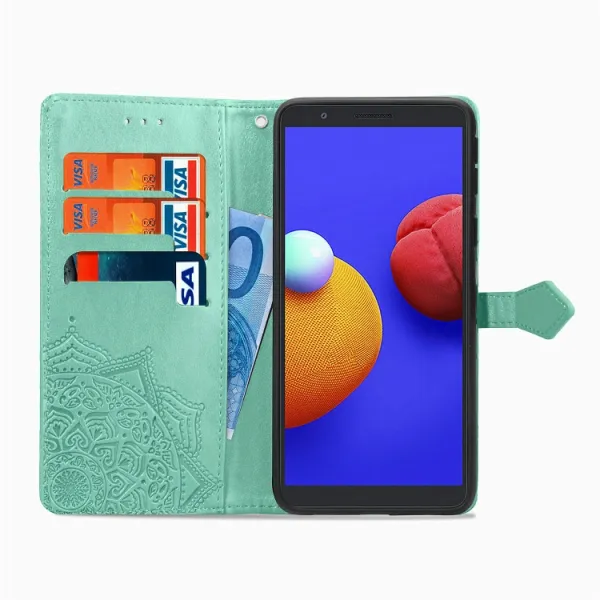 ART Peňaženkový kryt Motorola Edge ORNAMENT zelený