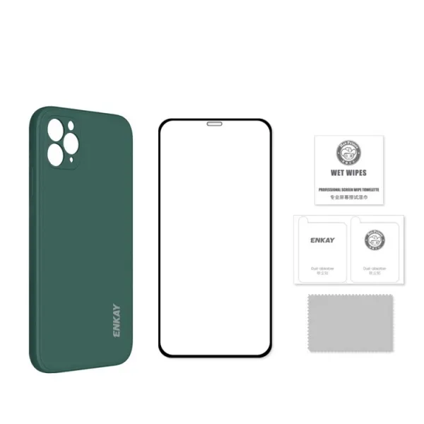 ENKAY Obal + 3D sklo Apple iPhone 11 Pro čierny