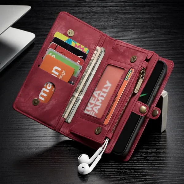 WALLET Ochranný kryt s peňaženkou 2v1 pre Apple iPhone X / XS červený
