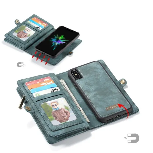 WALLET Ochranný kryt s peňaženkou 2v1 pre Apple iPhone X / XS modrý