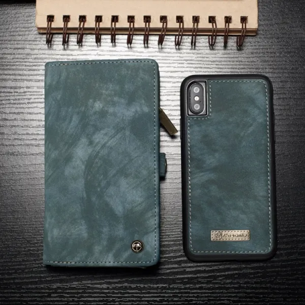 WALLET Ochranný kryt s peňaženkou 2v1 pre Apple iPhone X / XS modrý