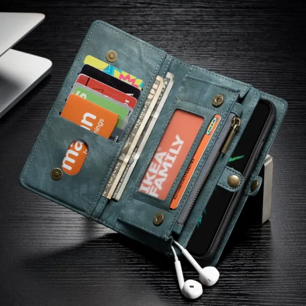 WALLET Ochranný kryt s peňaženkou 2v1 pre Apple iPhone X / XS modrý