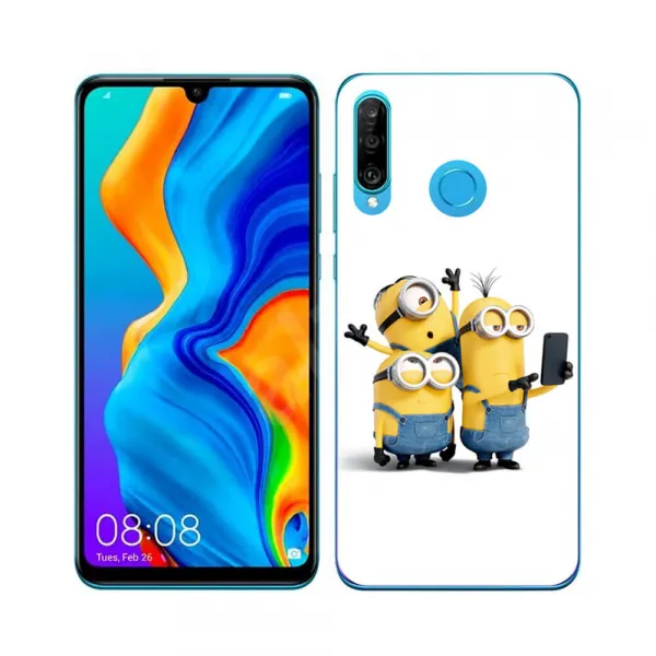 MY ART Ochranný obal Huawei P30 Lite MINIONS SELFIE (022)