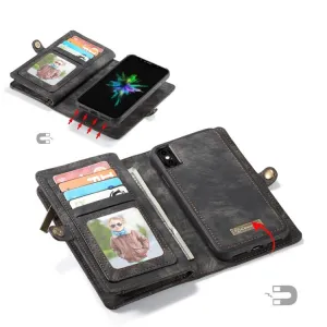 WALLET Ochranný kryt s peňaženkou 2v1 pre Apple iPhone X / XS čierny