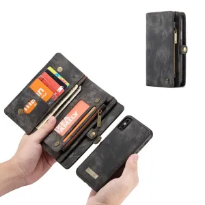 WALLET Ochranný kryt s peňaženkou 2v1 pre Apple iPhone X / XS čierny