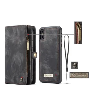 WALLET Ochranný kryt s peňaženkou 2v1 pre Apple iPhone X / XS čierny