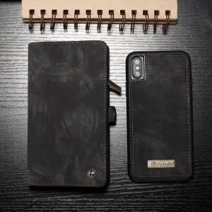 WALLET Ochranný kryt s peňaženkou 2v1 pre Apple iPhone X / XS čierny