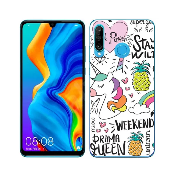 MY ART Ochranný obal Huawei P30 Lite UNICORN (063)
