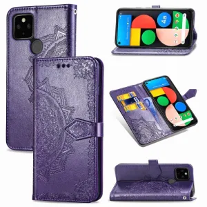 ART Peňaženkový kryt Google Pixel 4a 5G ORNAMENT fialový