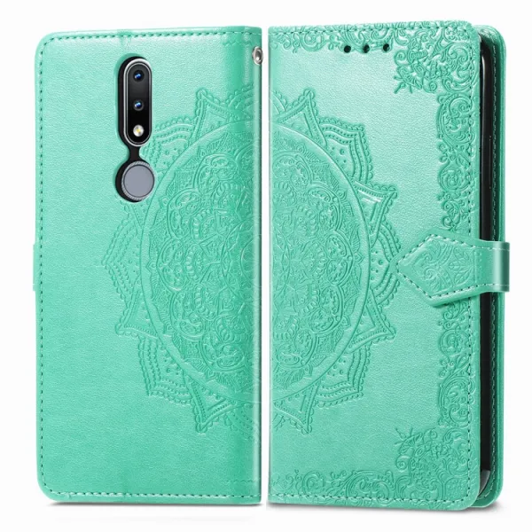 ART Peňaženkový kryt Nokia 2.4 ORNAMENT zelený