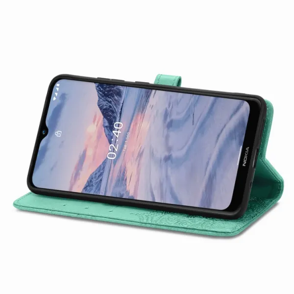 ART Peňaženkový kryt Nokia 2.4 ORNAMENT zelený