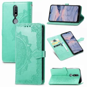 ART Peňaženkový kryt Nokia 2.4 ORNAMENT zelený
