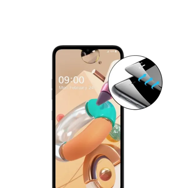3D Tvrdené sklo LG K41s čierne