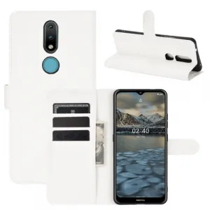 LITCHI Peňaženkový kryt Nokia 2.4 biely