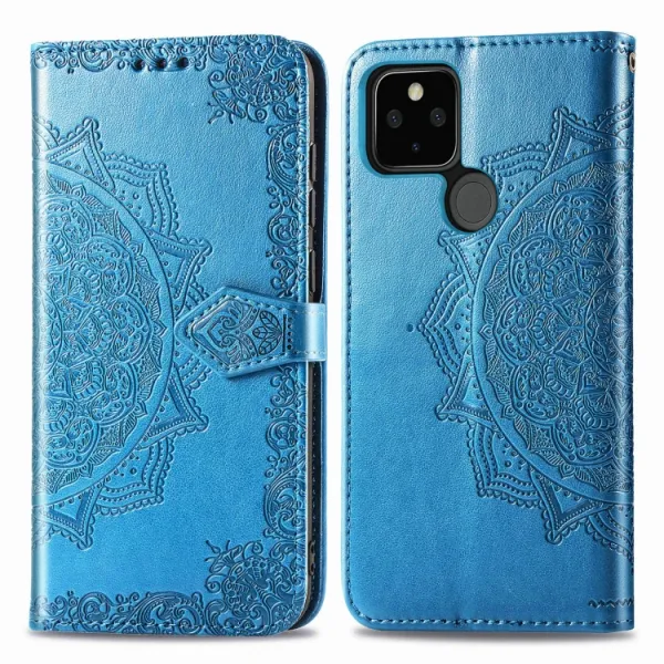 ART Peňaženkový kryt Google Pixel 4a 5G ORNAMENT modrý