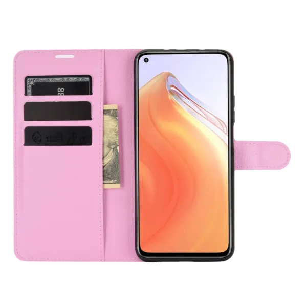 LITCHI Peňaženkový kryt Xiaomi Mi 10T / Mi 10T Pro ružový