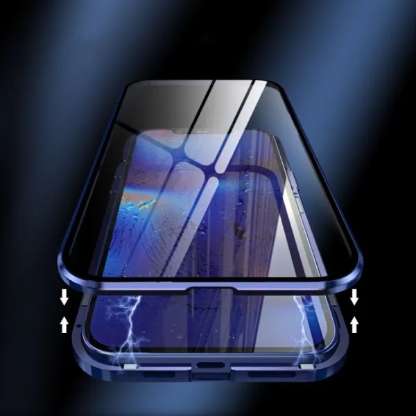 Magnetický kryt 360° Apple iPhone 12 / 12 Pro modrý