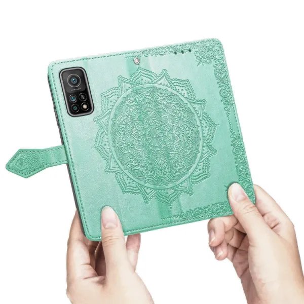 ART Peňaženkový kryt Xiaomi Mi 10T / Mi 10T Pro ORNAMENT zelený
