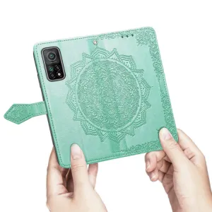 ART Peňaženkový kryt Xiaomi Mi 10T / Mi 10T Pro ORNAMENT zelený