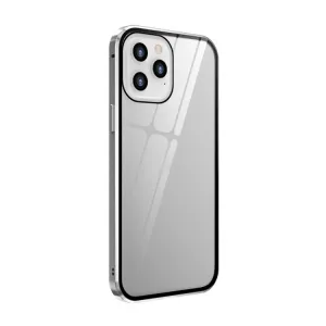 Magnetický kryt 360° Apple iPhone 12 Pro Max strieborný