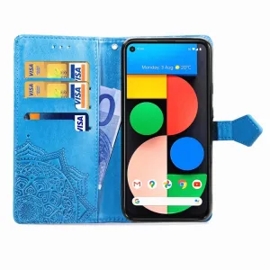 ART Peňaženkový kryt Google Pixel 4a 5G ORNAMENT modrý