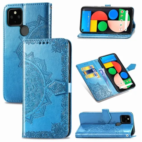 ART Peňaženkový kryt Google Pixel 4a 5G ORNAMENT modrý