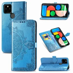 ART Peňaženkový kryt Google Pixel 4a 5G ORNAMENT modrý