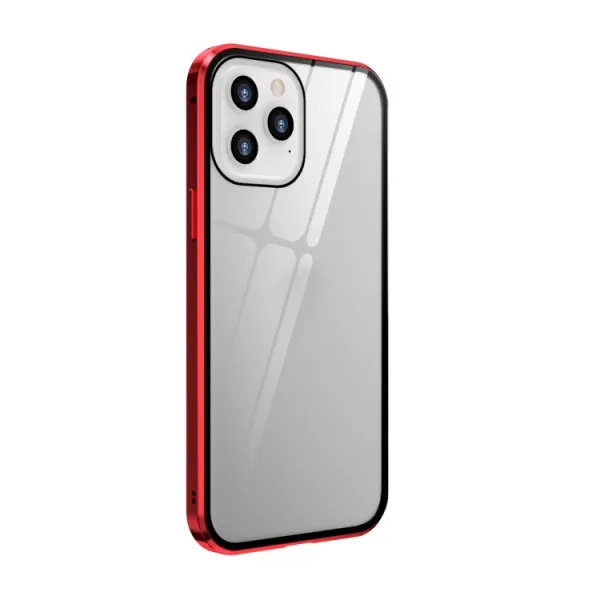 Magnetický kryt 360° Apple iPhone 12 Pro Max červený