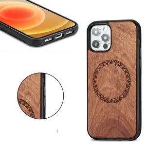 Drevený kryt s Magsafe pre Apple iPhone 12 / 12 Pro ROSEWOOD