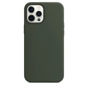 RUBBER MAGSAFE Kryt Apple iPhone 12 / 12 Pro tmavozelený