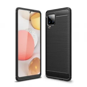 MG Carbon Case Flexible silikónový kryt na Samsung Galaxy A42 5G, čierny